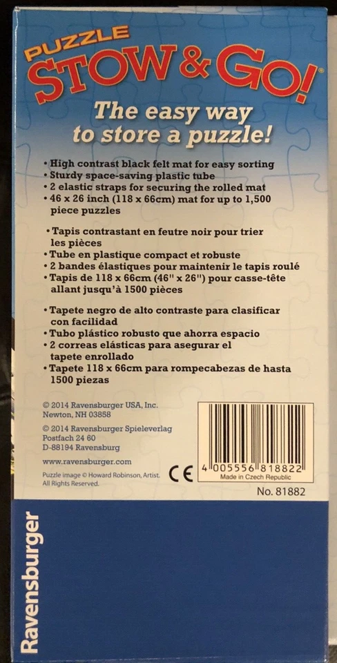 Puzzle Stow and Go 存储系统 卷垫 46 英寸 X 26 英寸 Ravensburger 最多 1500 件 — 第 4/4 张图片
