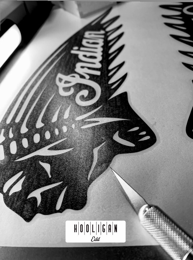 Custom Indian Hooligan Motorcycle Decals New 2PC Set Handcrafted RARE ...