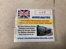Model Master  Etching WP5 4mm Model Railway Loco Nameplates/Etchings