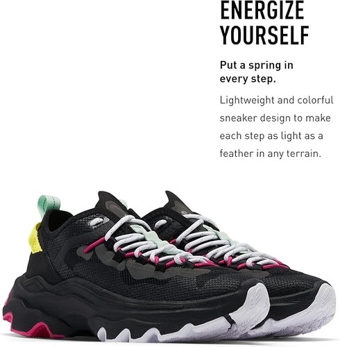 Zapatos de encaje Sorel para mujer Kinetic Breakthru Tech — negros, grises cromados — 8 - Imagen 4 de 6