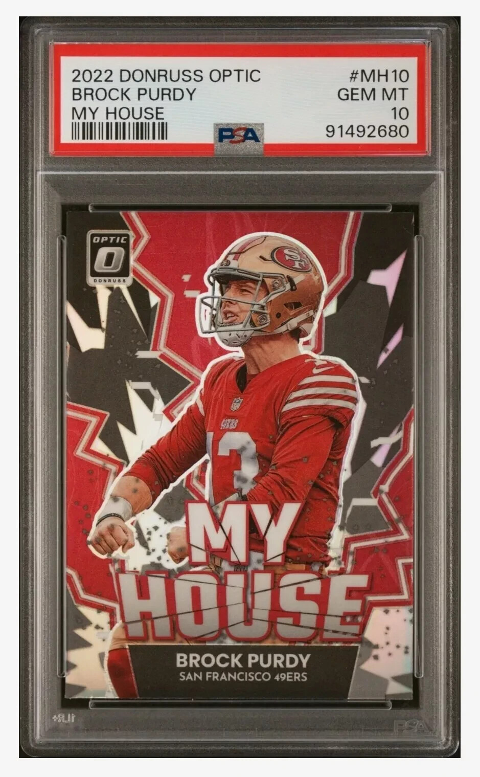 2022 DONRUSS OPTIC MY HOUSE BROCK PURDY PSA 10 GEM 💎 MINT