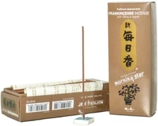 Japanese Nippon Kodo Morning Star FRANKINCENSE Incense 200 Sticks with Holder