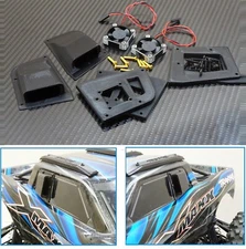 Functional Side Window Air Intake Scoops Dual Fan Upgrade For Traxxas X-MAXX