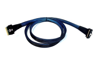 SlimSAS Straight 8i to Low Profile Right Angle 8i - 1 Meter
