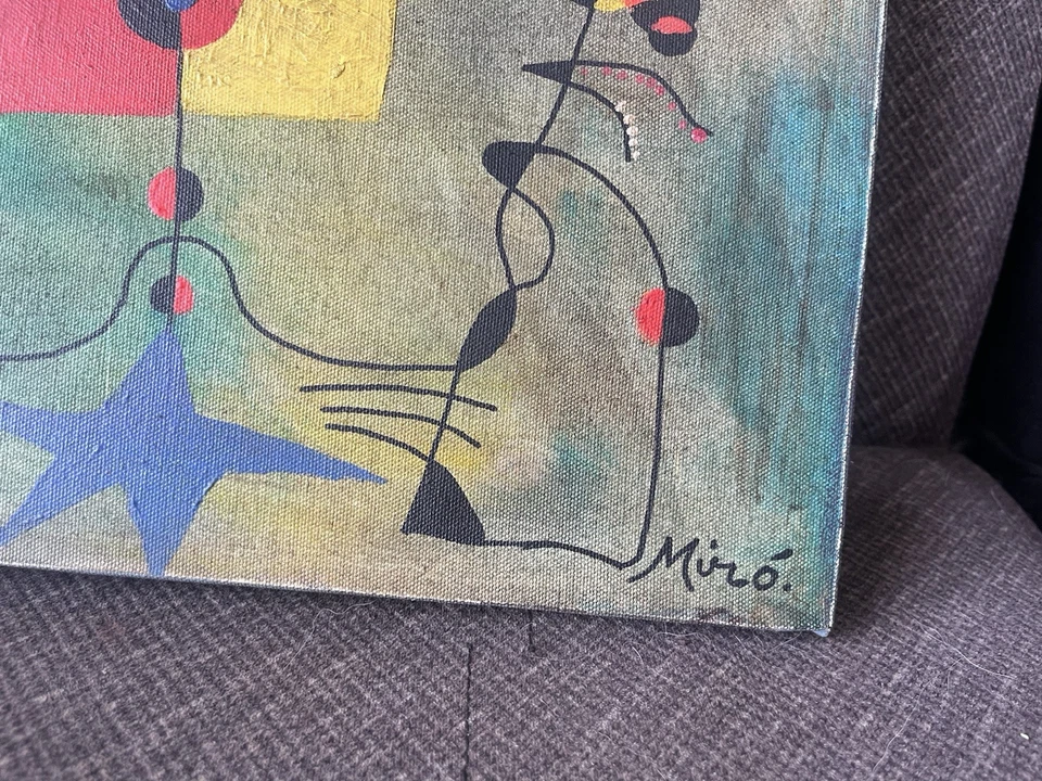 Joan Miró oil painting on canvas signed - Image 3 of 4