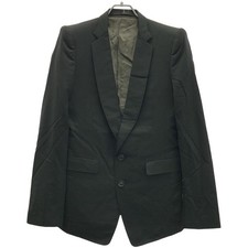 JULIUS 08SS WOOL TWILL TAILORED JACKET BLACK 1 Used MESC-0