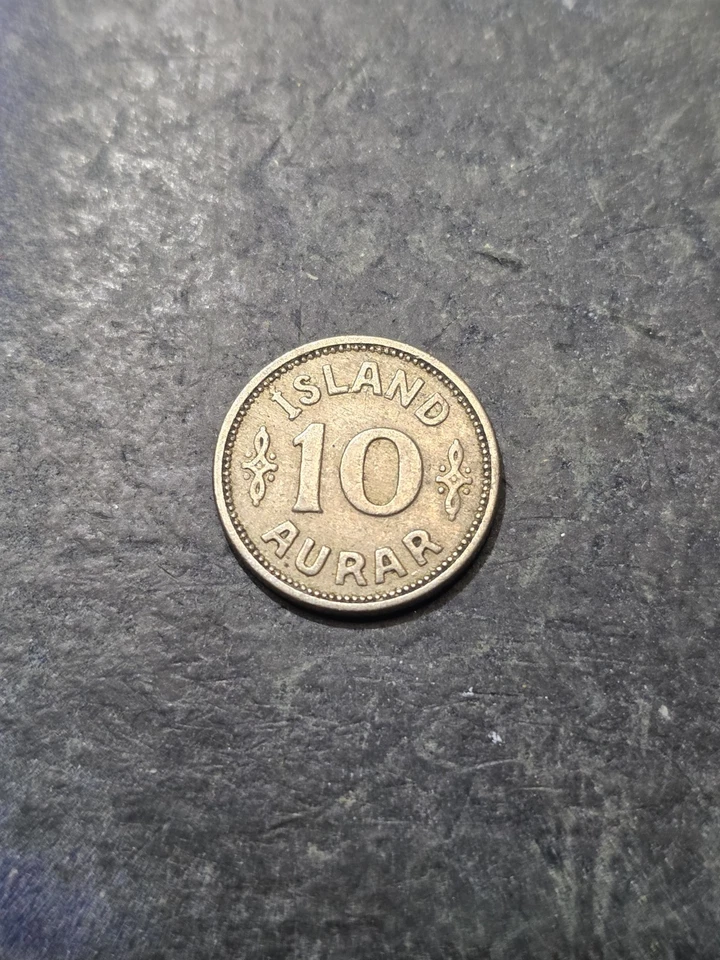 1933 Iceland 10 Aurar Coin ****KEY DATE LOW MINTAGE **** #2 - Image 2 of 2