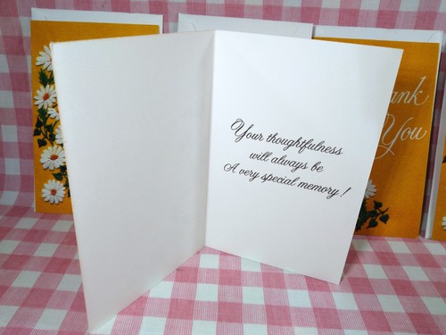 Süße Vintage Gänseblümchen Design Danke 8 Stck. New Old Stock Grußkarten + Umschlag - Bild 8 von 16