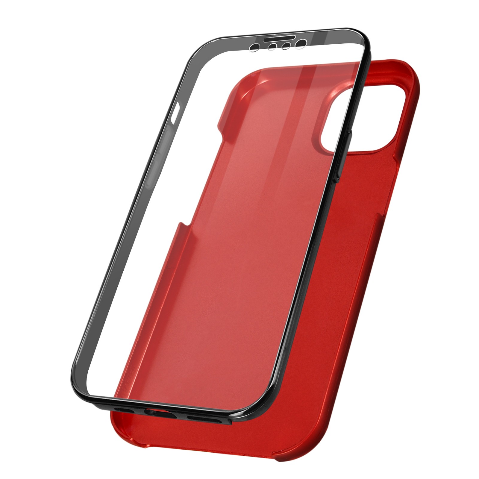Coque iPhone 13 Pro rouge integrale protection ecran et dos rigide