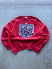 Vintage Super Bowl XXV 1991 Crewneck Sweatshirt Red size XL