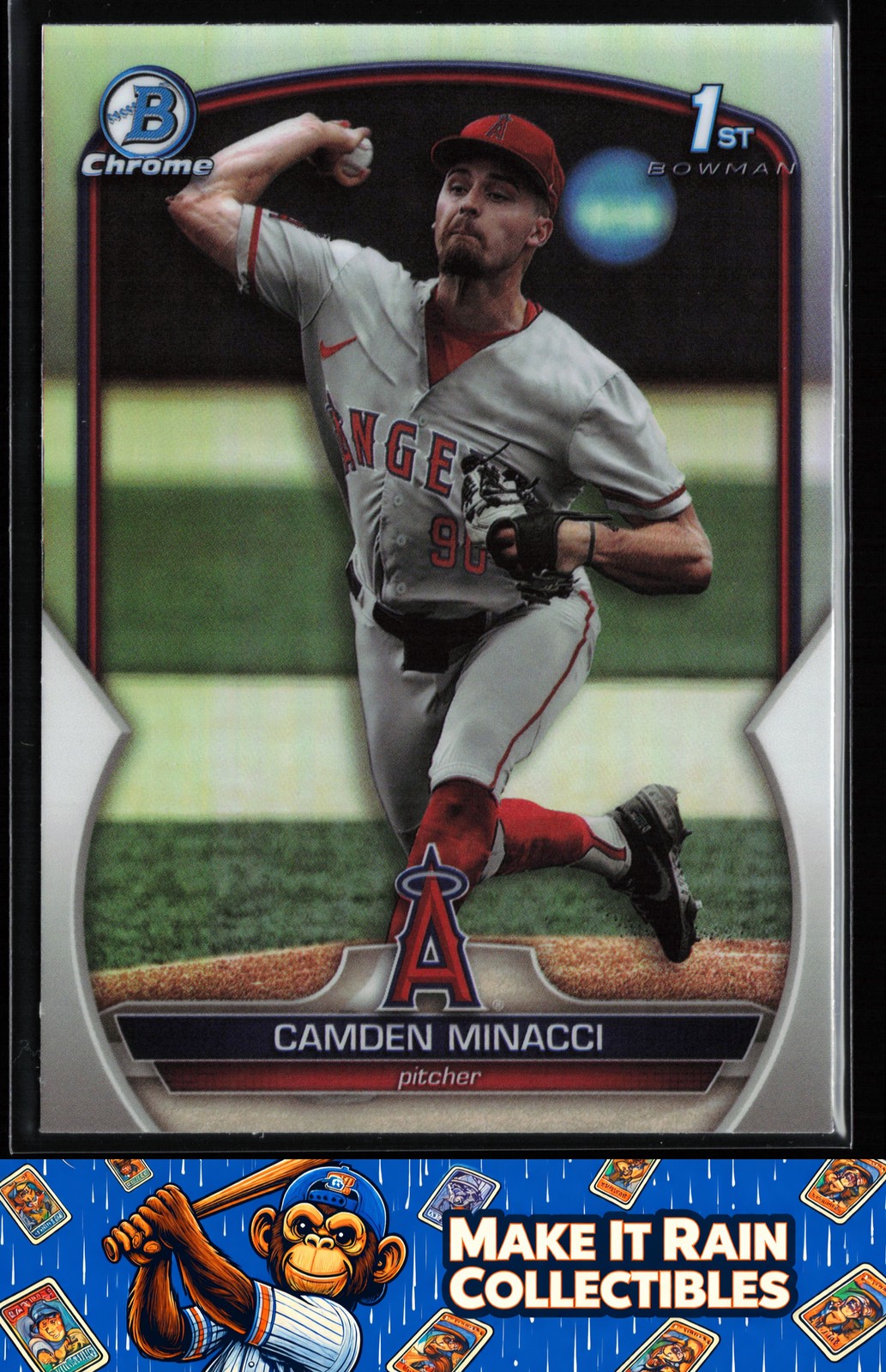 Camden Minacci 1st 2023 Bowman Draft Chrome Refractor #BDC-23 Los Angeles Angels