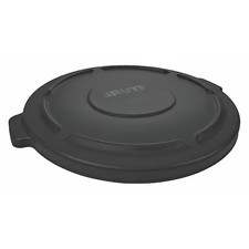 Rubbermaid Commercial 1867532 Brute R 32 Gal Trash Can Lid, Flat Black, Resin,