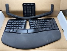Microsoft Sculpt Keyboard, Model 1559, w/Keypad, Riser and USB Dongle