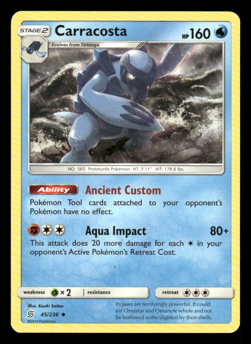 Carracosta 45/236 UC Unified Minds LP Pokemon