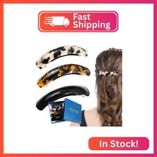 Mistofu Large Hair Barrettes for Women Beautiful Lines Simple Retro Classic Snap
