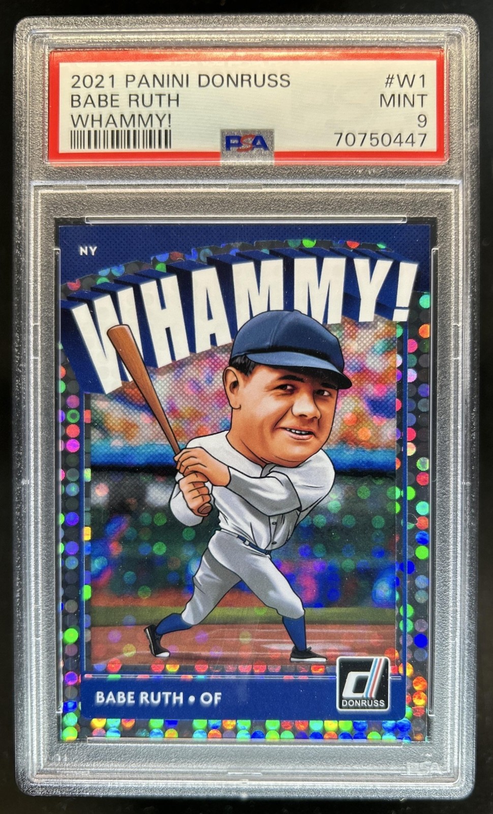 2021 Panini Donruss Babe Ruth Whammy #W1 New York Yankees PSA 9