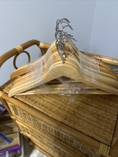 Vintage Lot of 13 Wooden Suit/Pants Hangers Unbranded USA