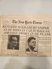 NEW YORK TIMES November 23 1963 Newspaper KENNEDY ASSASSINATION
