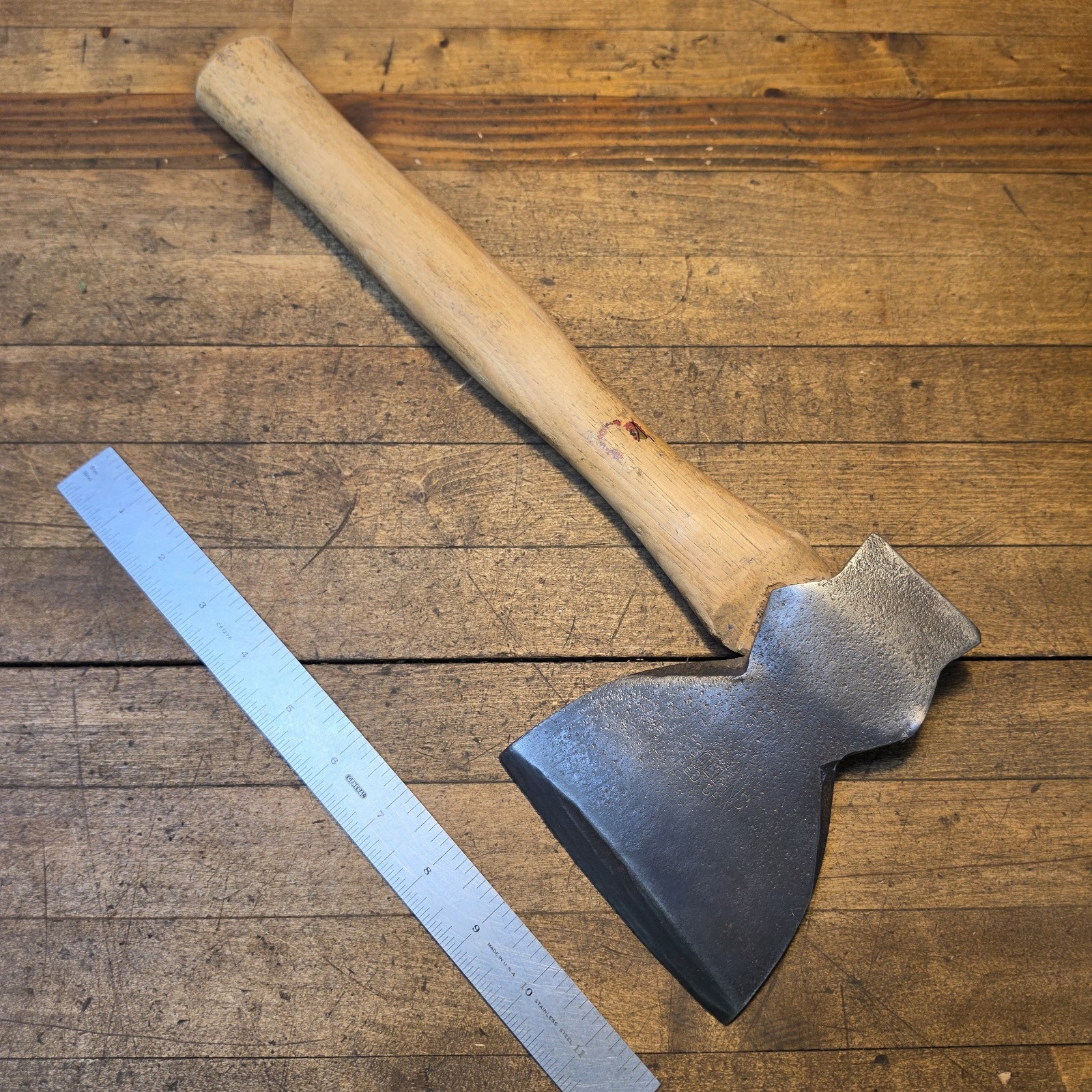 Antique Collins Red Seal Broad Hatchet Hewing Axe Single Bevel ...