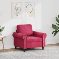 Sessel Weinrot Samt 60 Cm Breite Wohnzimmer Polstersessel