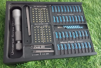 #ad Dental Maxillofacial Surgery Kit Mini And Micro Titanium Screws And Plates $478.00