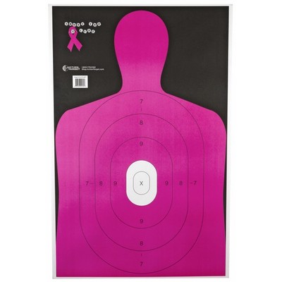 Action Target B-27E Shoot For The Cure Pink Breast Cancer Target 23x35 - 100 Pk
