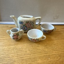 Japanese Miniature Ceramic Tea Set Floral Design Made in Occupied Japan