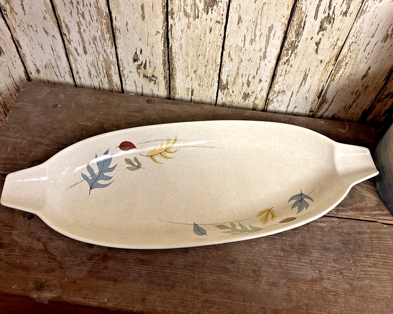 Vintage Franciscan Autumn Leaves Large  Bread Tray Bowl