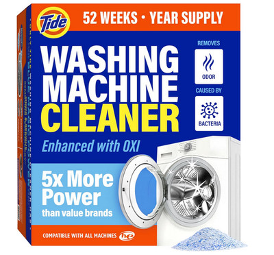 Tide Washing Machine Cleaner 52 Week Supply with Oxi for Front and Top Loader Wa