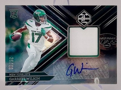 Garrett Wilson 2022 Panini Limited No.110 #25/99 Autographed Relic Rookie Card