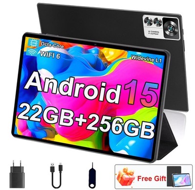 Tablet 10.1Zoll 22GB RAM 256GB Android 15 Octa Core HD 1920*1200 8000mA 5MP+8MP