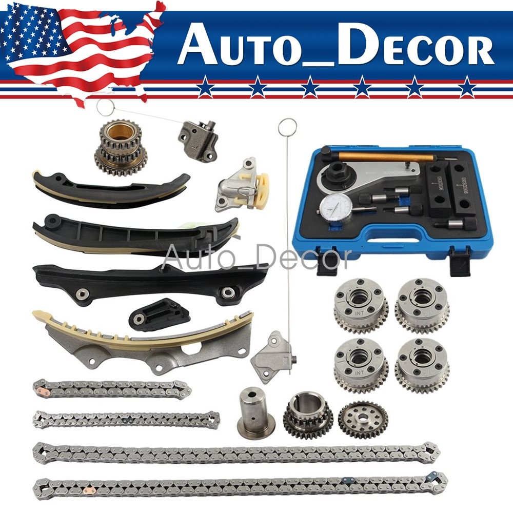 Timing Kit + Tool + VVT Phasers For 14-22 Maserati Ghibli Quattroporte 3.0L M156