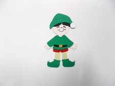 Paper Doll ELF Christmas Theme Die Cut Card Making/scrapbooking
