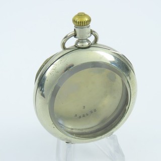 American 18 Size Hinged Open Face Pocket Watch Case w/ “Male Stem”