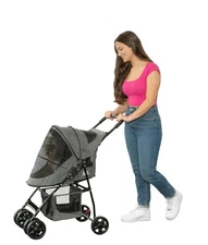 Pet Gear Happy Trails Lite Pet Stroller for Cats/Dogs, Zipper Entry, Easy Fol...