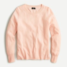 NWT J.Crew K1313 Everyday Cashmere in Light Melon Slim Fit Crewneck Sweater M