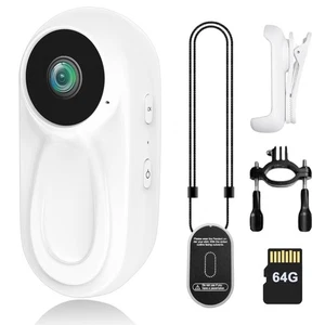1080P Mini Caméra du corps POV Caméras Portable Pouce Vlogging Corps Cam mains Fre...
