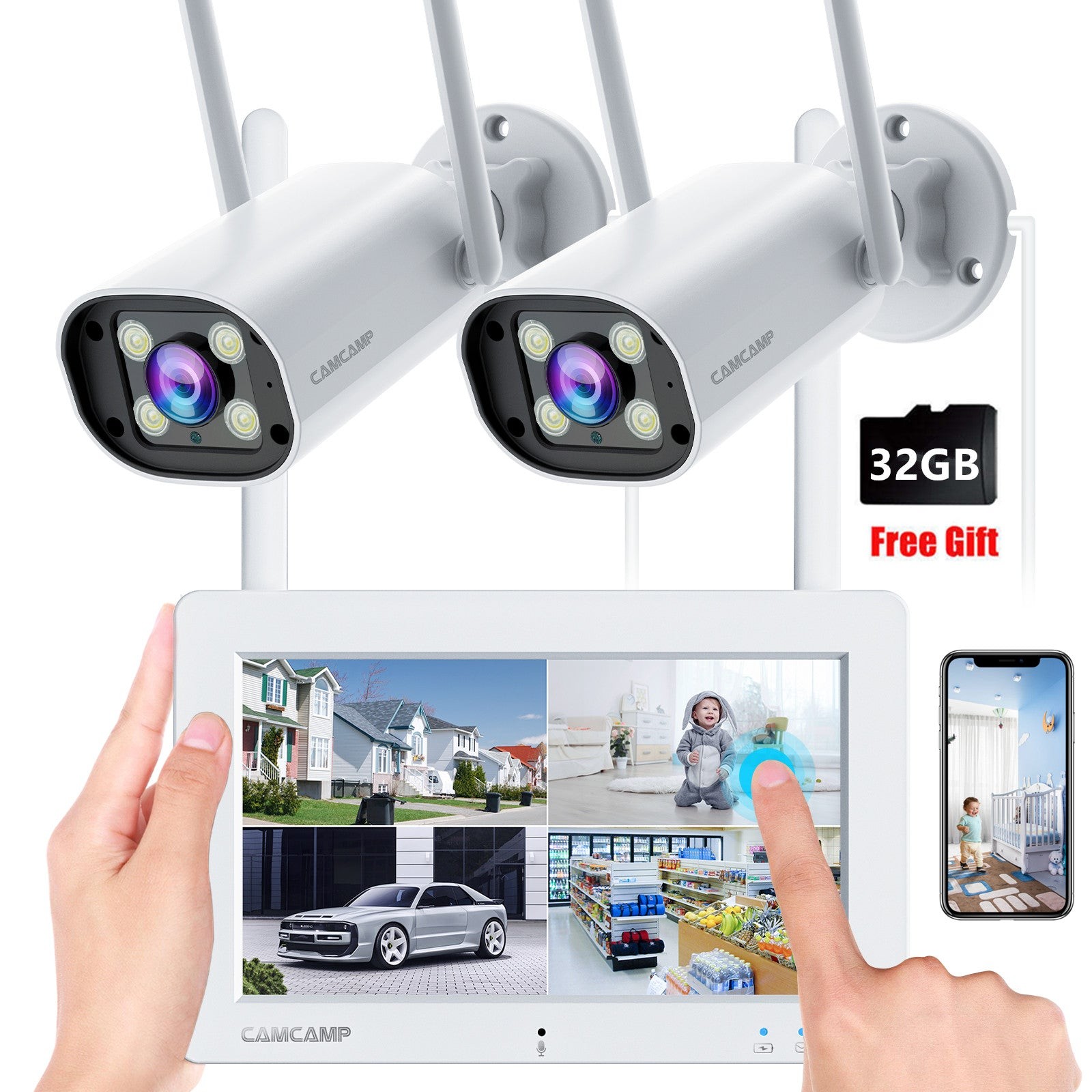 S With 4 Pcs Cameras 2tb Hdd Night Vision