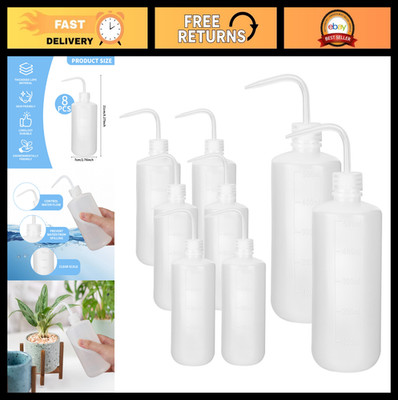 8 Pcs 500ml Squeeze Bottles for Tattoo, Soap Cleaning, Watering & Washing