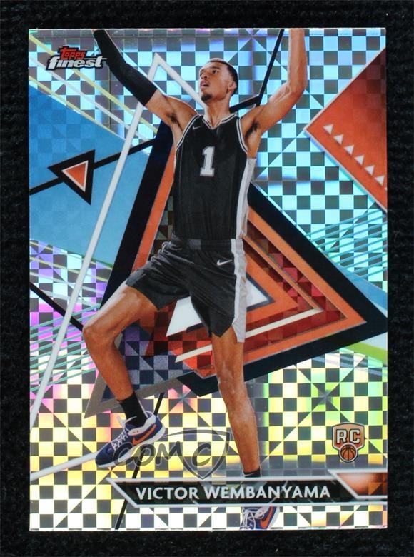 2023-24 Topps Finest Uncommon Checkerboard Refractor Victor Wembanyama #197 14zz