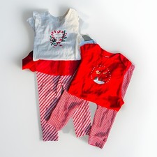 Toddler Baby Christmas Outfits Set Of 2 Girl 18m New Holiday Santa