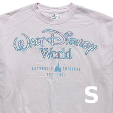 Disney Parks Walt Disney World Sweatshirt SMALL Pink Patchwork