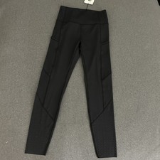 Zyia Active Black Chill Pocket Hi Rise Leggings Size M NEW Perforated Athleisure