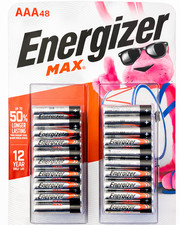 Energizer AAA Max Alkaline Batteries, 48 pk, 12-Year Shelf Life, USA Made, New