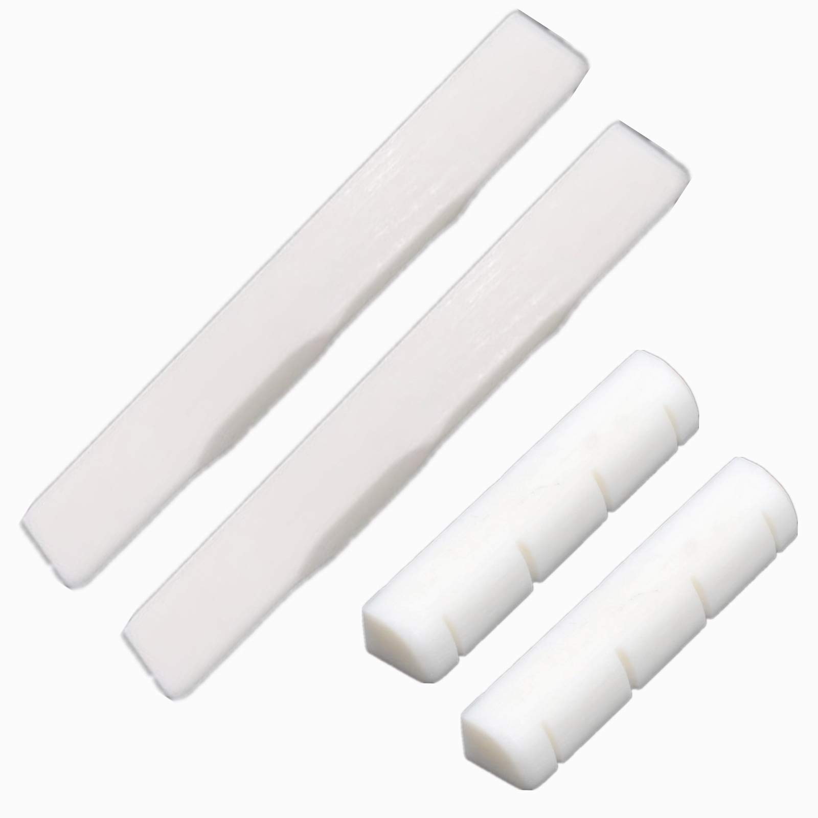 Miwayer Ukulele Real Bone 53mm Bridge Saddle & 35mm Nut for 4 String Ukulele-...