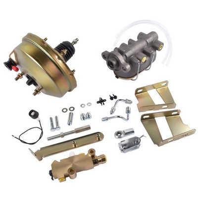 8'' Dual Power Brake Booster Conversion Disc Drum Kit For 67-72 Chevy C10 C20
