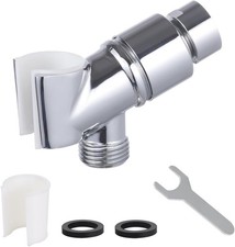 All Metal Handheld Shower Head Holder, Adjustable Shower Wand Holder with Brass