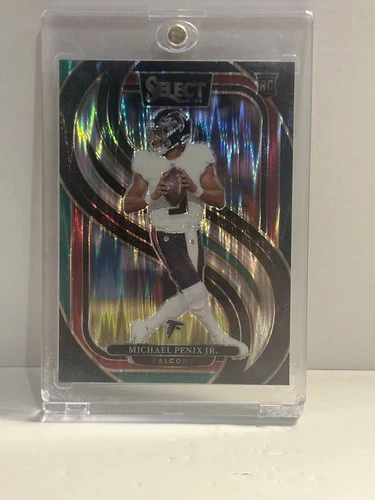 2024 Panini Select - Premier Level Michael Penix Jr. #110 Black &amp; Green Shock...