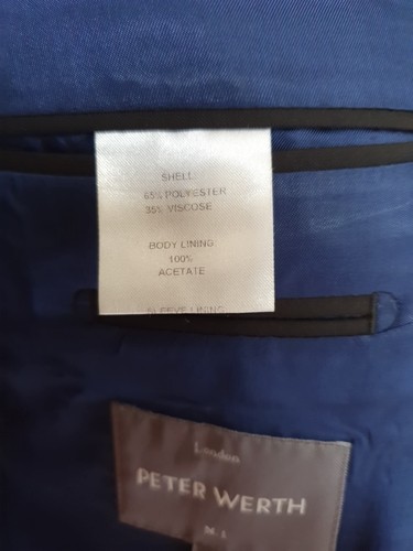 Peter Werth London N 1 Schnitt Herren 2 Teiler Anzug Ch38"R W32" L31" Schwarz Formal - Bild 9 von 11