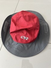 Outdoor Research Boonie Hat Cap Medium Red Gray Gore-Tex Sun Hiking Wide Brim OR